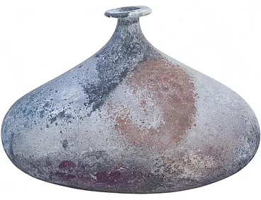 Vaso della serie Scavo in vetro soffiato di Alfredo Barbini, anni '70