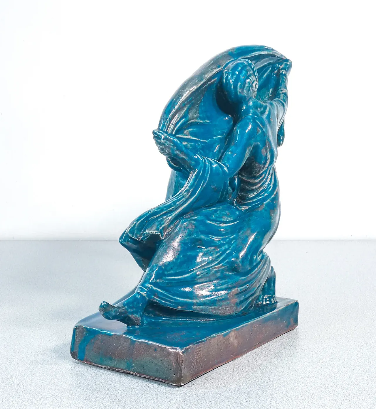 Donna con Velo, scultura in ceramica, anni '30 3