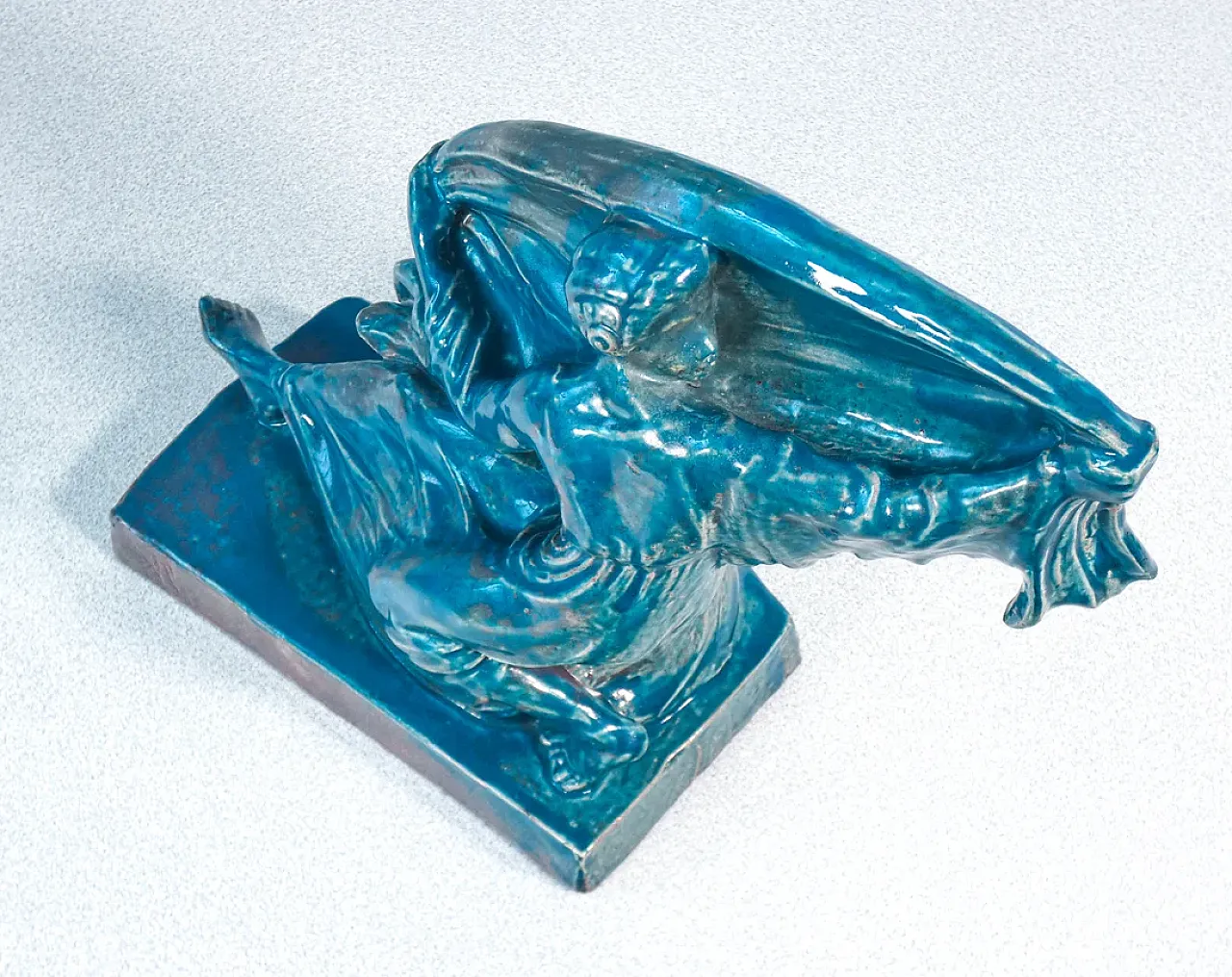 Donna con Velo, scultura in ceramica, anni '30 6