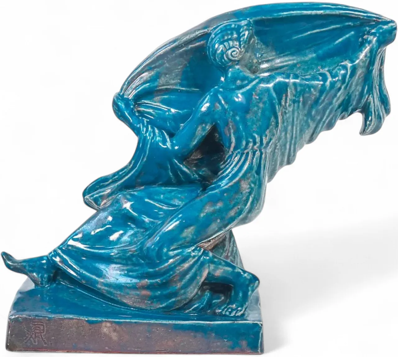 Donna con Velo, scultura in ceramica, anni '30 13