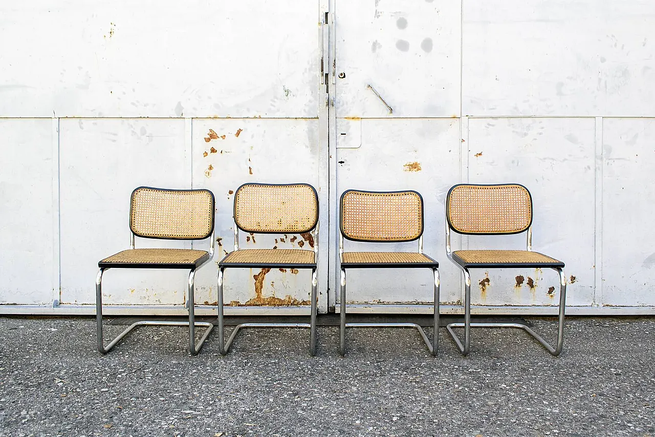 4 Sedie Cesca di Marcel Breuer per Gavina, anni '60 1