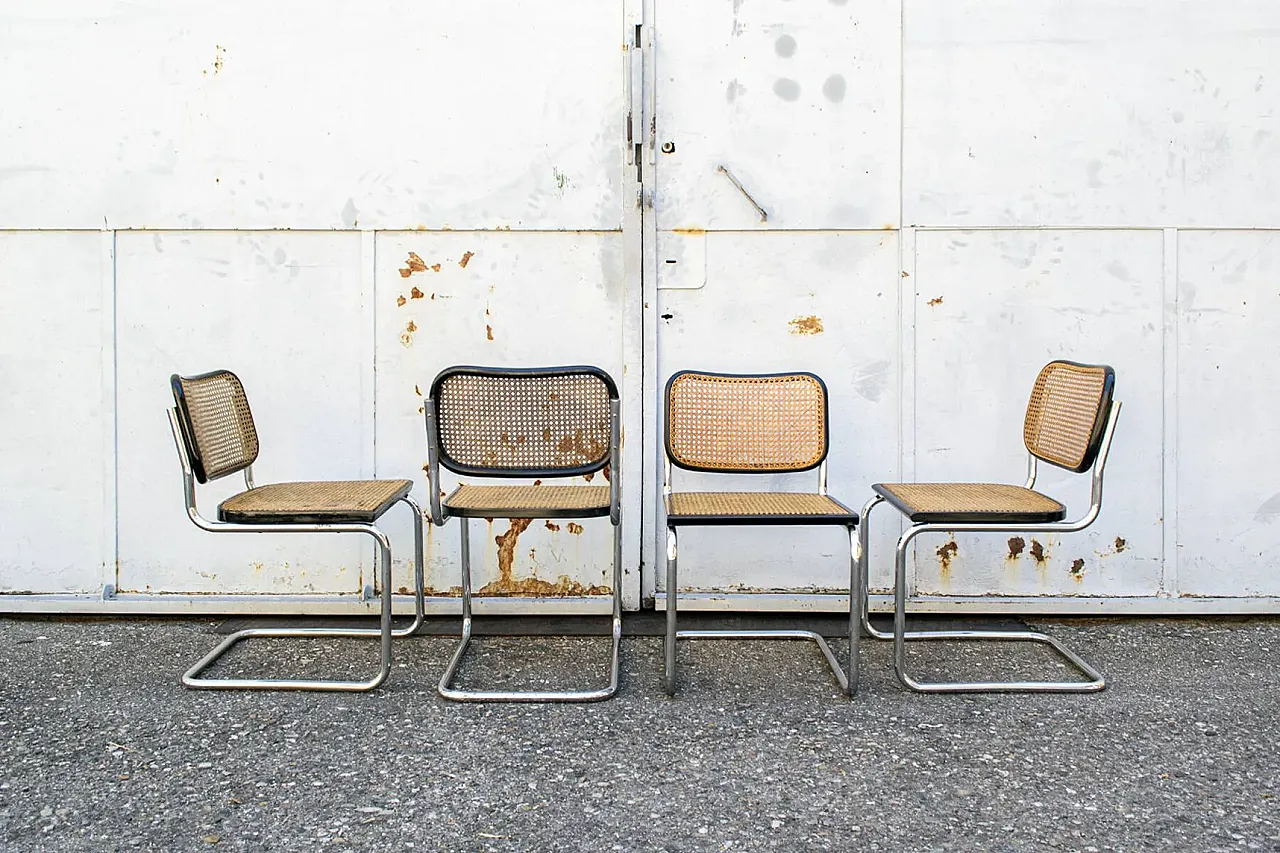 4 Sedie Cesca di Marcel Breuer per Gavina, anni '60 6