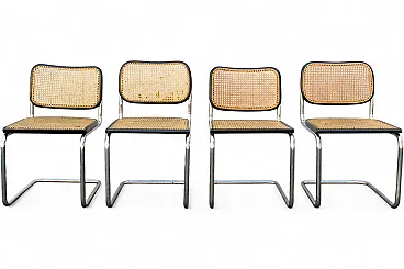 4 Cesca Chairs by Marcel Breuer for Gavina, 1960s