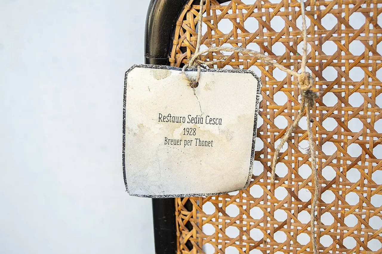 4 Hand-woven Cesca chairs, 1920s 10