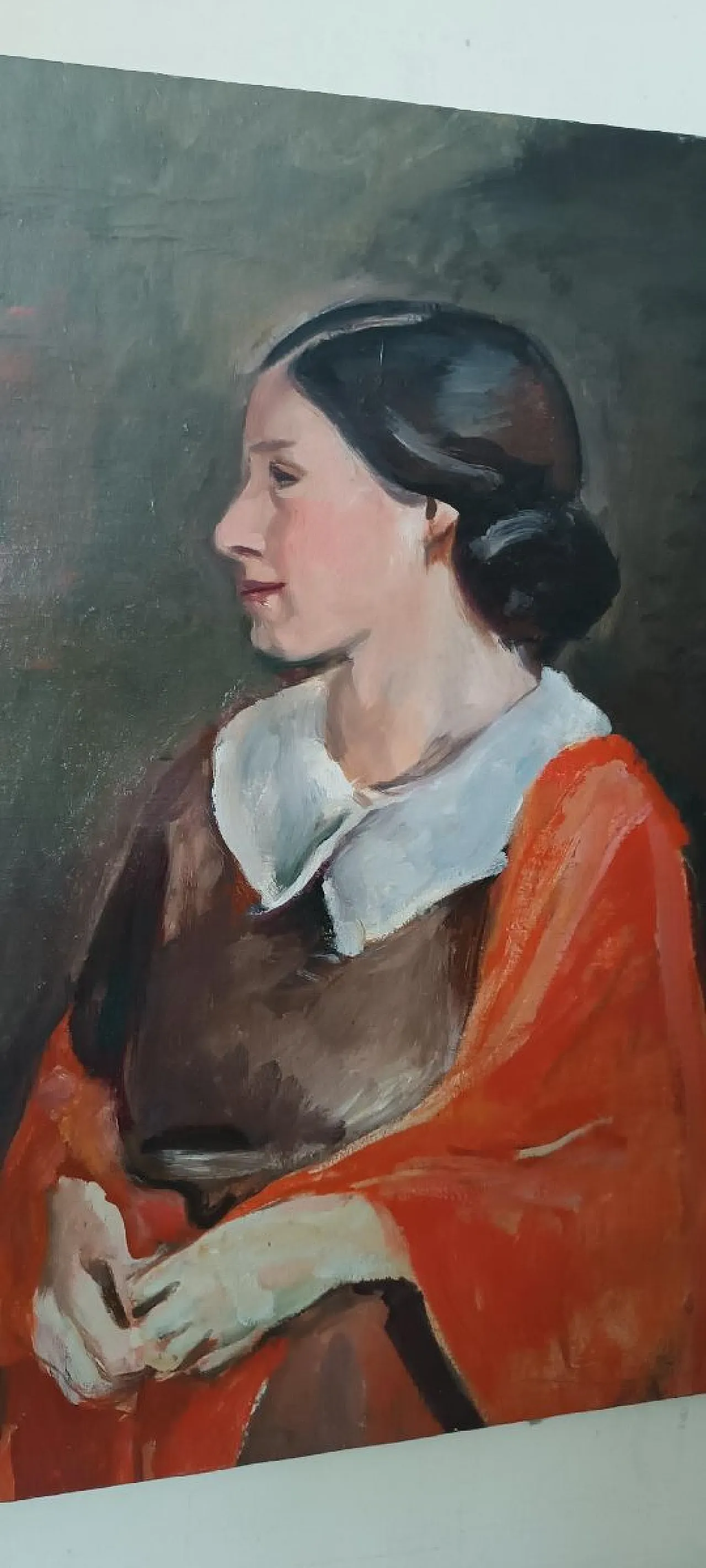 Portrait of a Woman by Ennio Pozzi, oil on canvas, 1920s 2