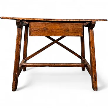 Tavolo a cavalletto in legno di larice, '700