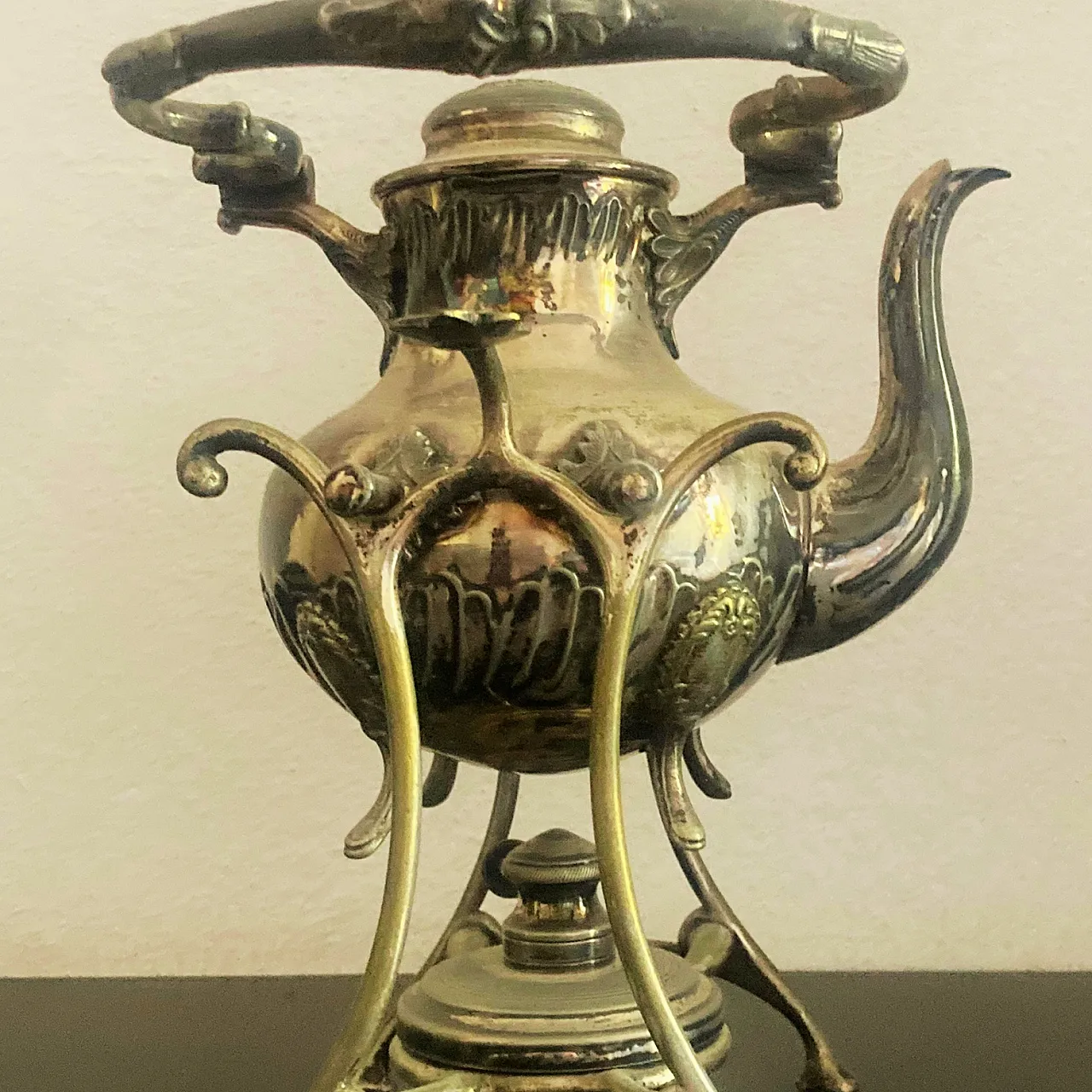 Silver plated Samovar kettle on stand, mid-20th century 8