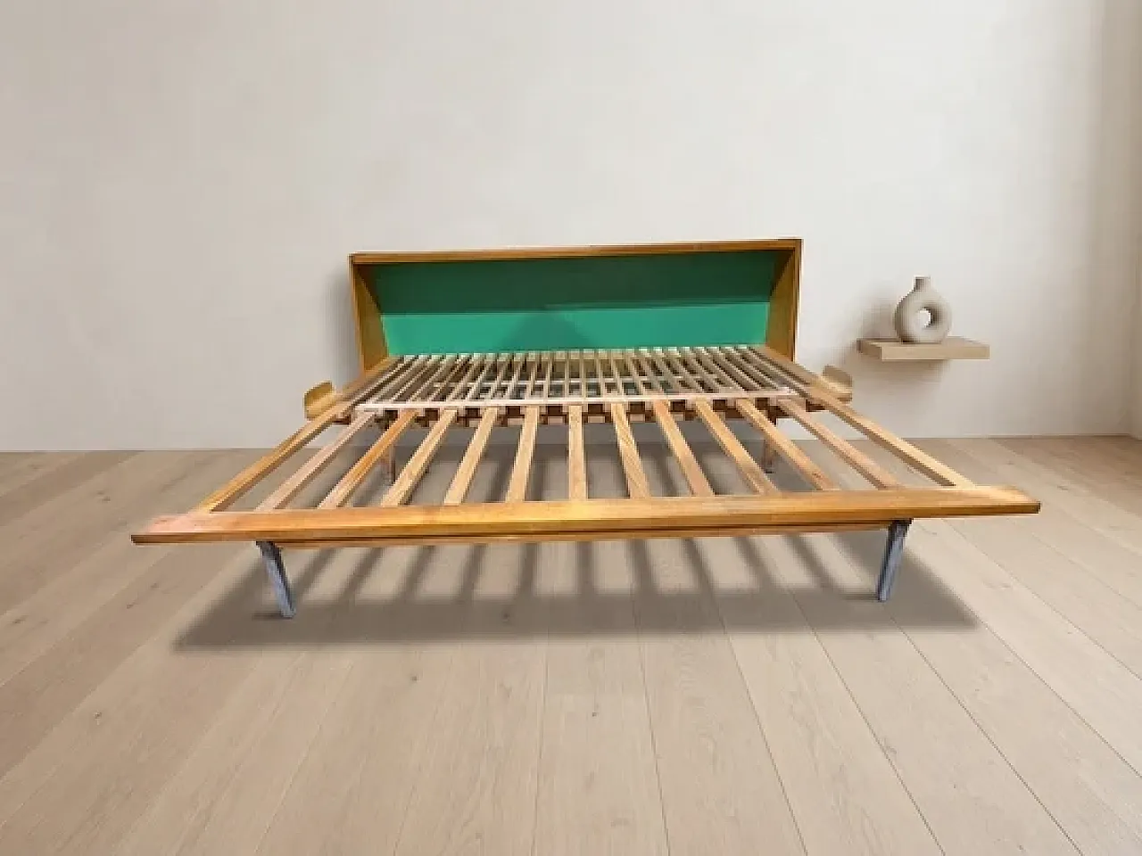 Wooden folding sofa bed frame, mid-20th century 2
