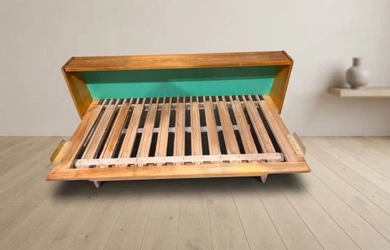 Wooden folding sofa bed frame, mid-20th century 3
