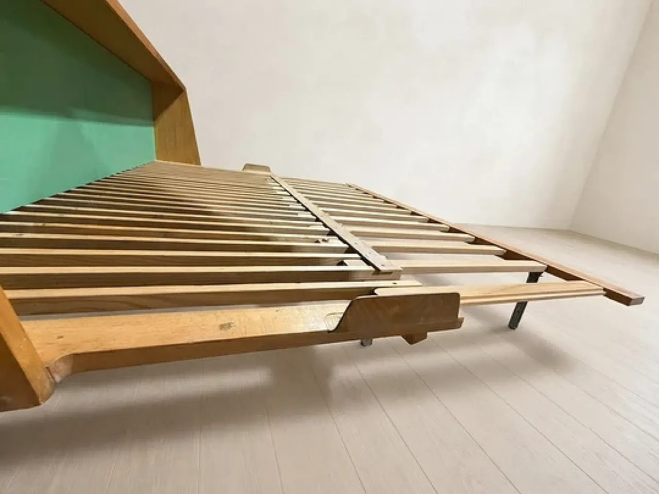Wooden folding sofa bed frame, mid-20th century 6