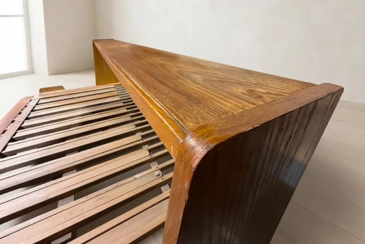 Wooden folding sofa bed frame, mid-20th century 11