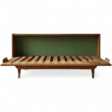 Wooden folding sofa bed frame, mid-20th century