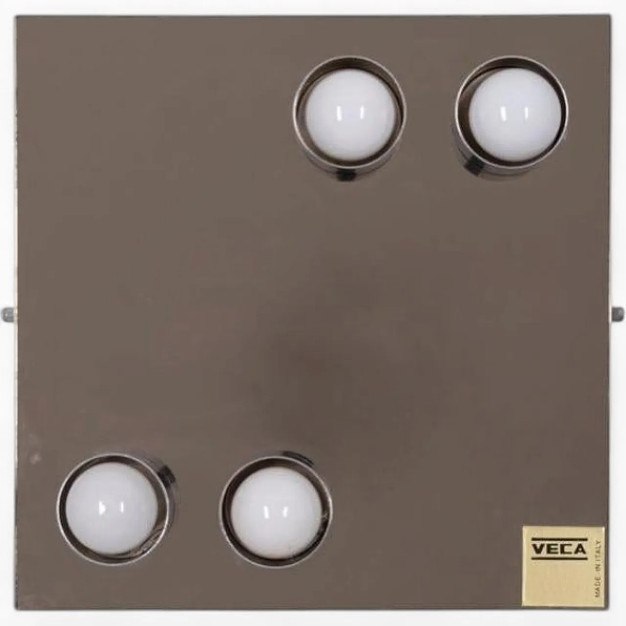 Lampada da soffitto in vetro a specchio di Veca, anni '70 9