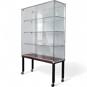 Display shelf with wheels by Goppion Milan, 1970s