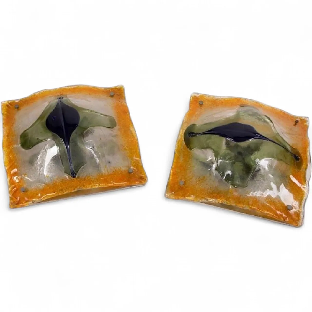 Pair of Murano glass wall lamps by Toni Zuccheri for Mazzega, 1960s 18