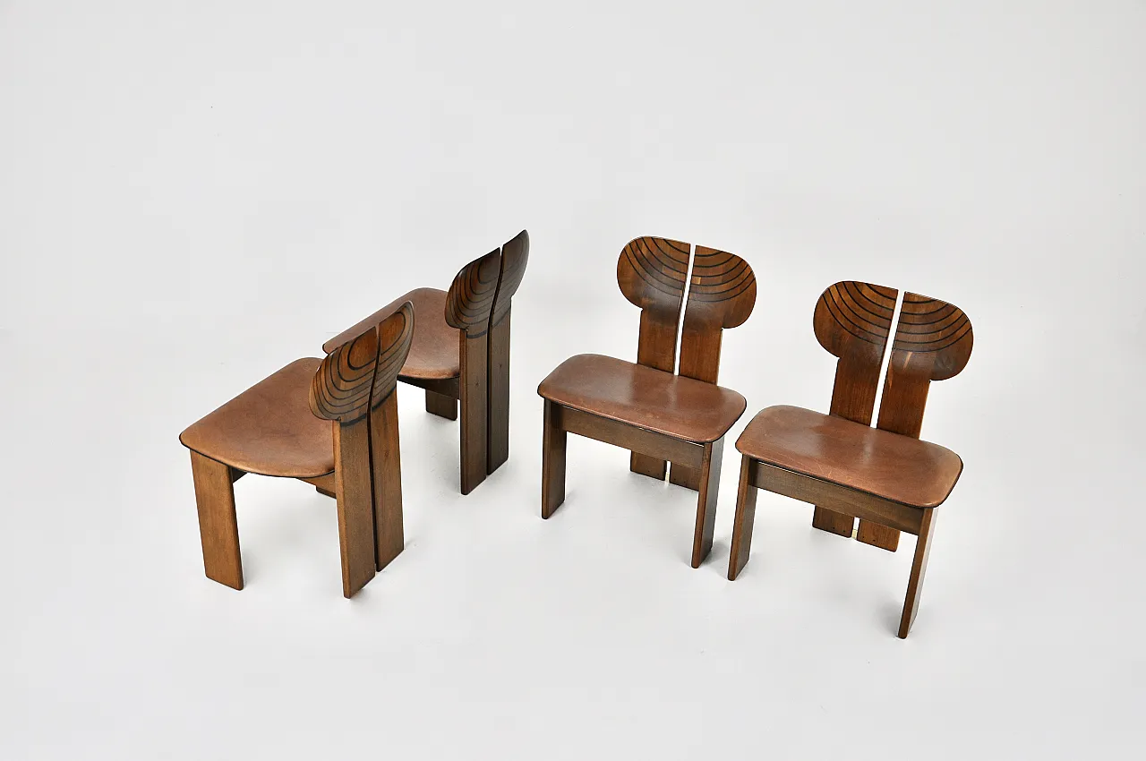 4 Dining chairs "Africa" by Afra & Tobia Scarpa for Maxalto, 1975 2