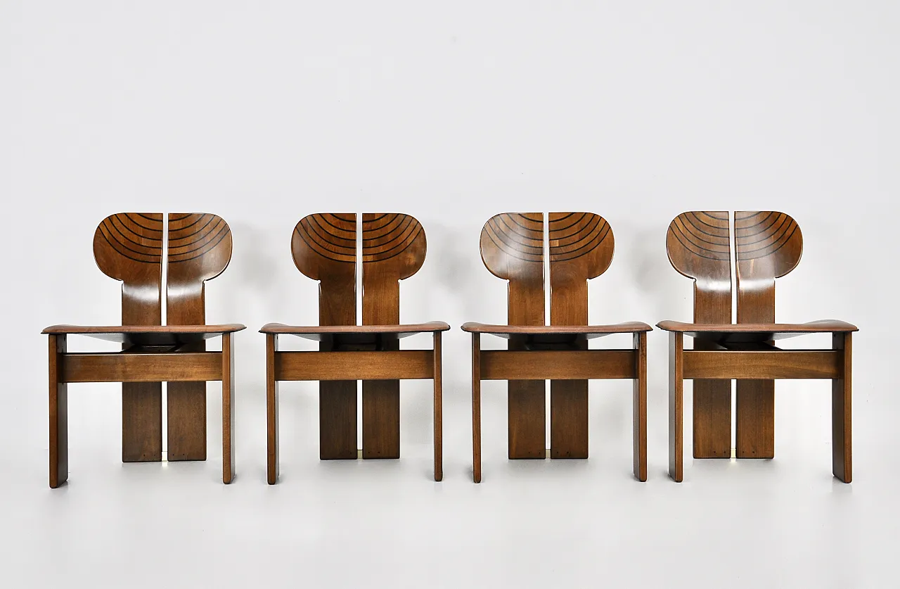 4 Dining chairs "Africa" by Afra & Tobia Scarpa for Maxalto, 1975 3