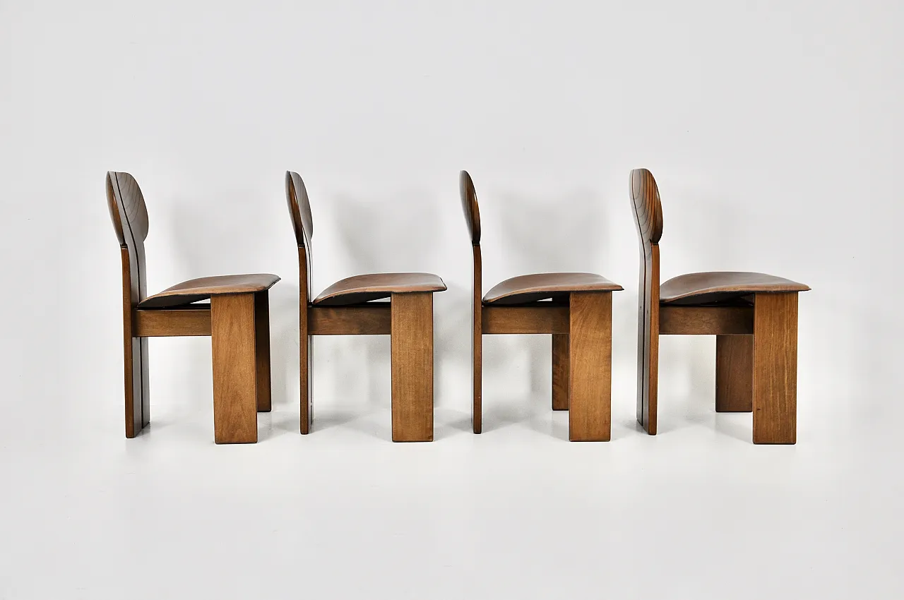4 Dining chairs "Africa" by Afra & Tobia Scarpa for Maxalto, 1975 4