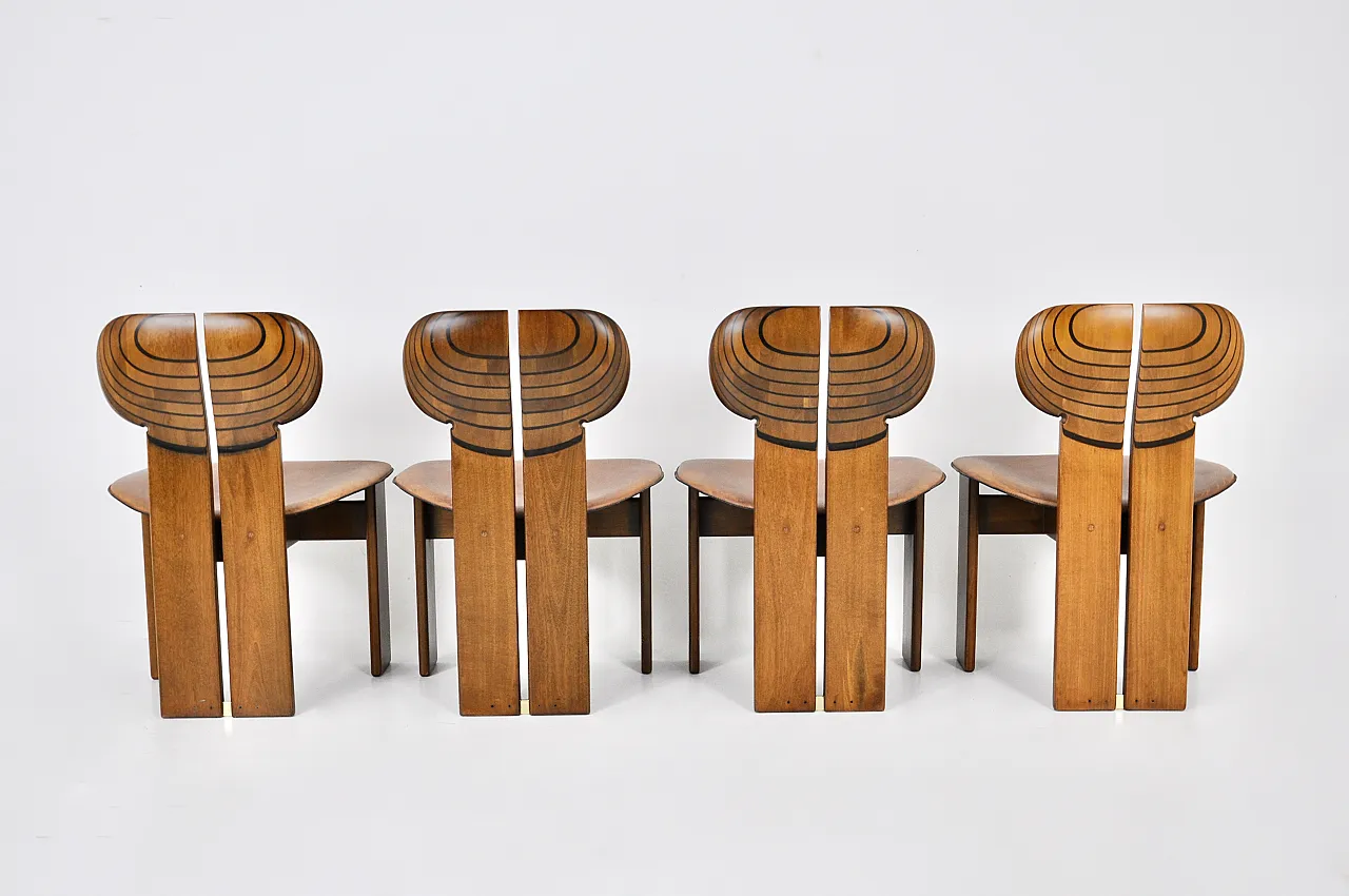 4 Dining chairs "Africa" by Afra & Tobia Scarpa for Maxalto, 1975 5