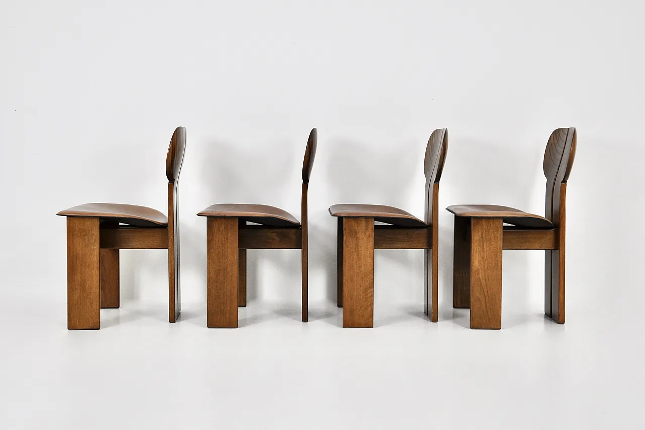 4 Dining chairs "Africa" by Afra & Tobia Scarpa for Maxalto, 1975 6