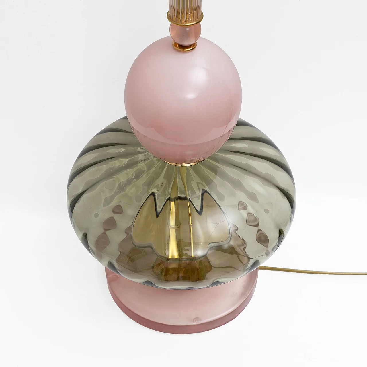 Pair of geometric table lamps in Murano glass, 2000s 6