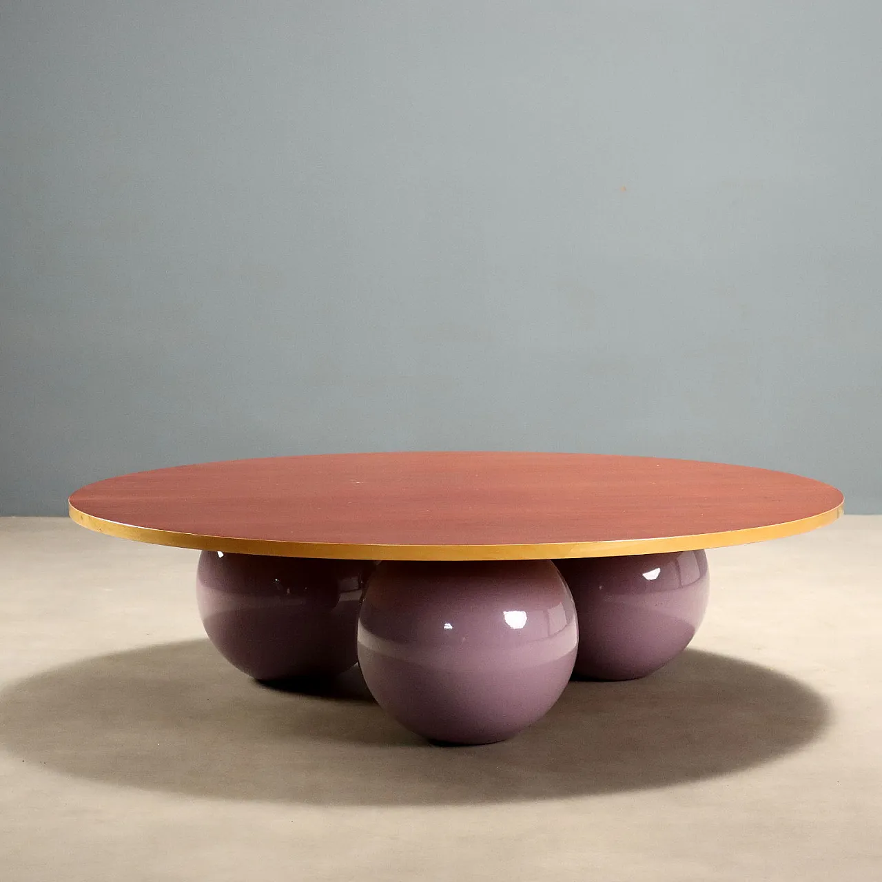 Coffee table with sphere base, 1980s 3