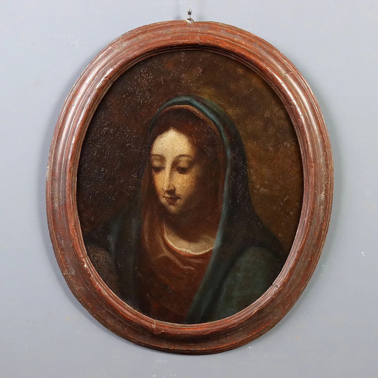 Painted Face of the Virgin Mary, oil on canvas, 18th century 1