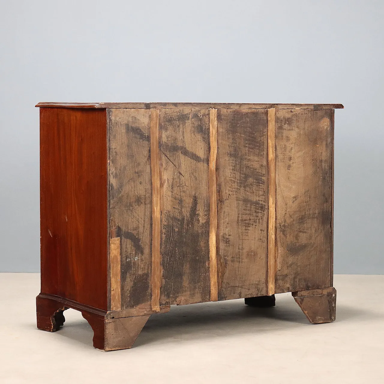 Chest of drawers in mahogany and mahogany feather, 19th century 10
