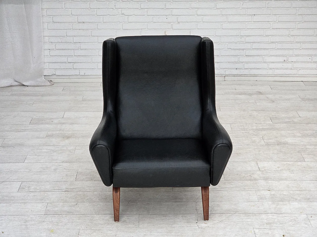 1960s, Danish design by Illum Wikkelsø, armchair, model 110, leather. 7