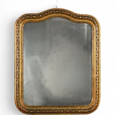 Specchiera in legno intagliato e dorato, '800