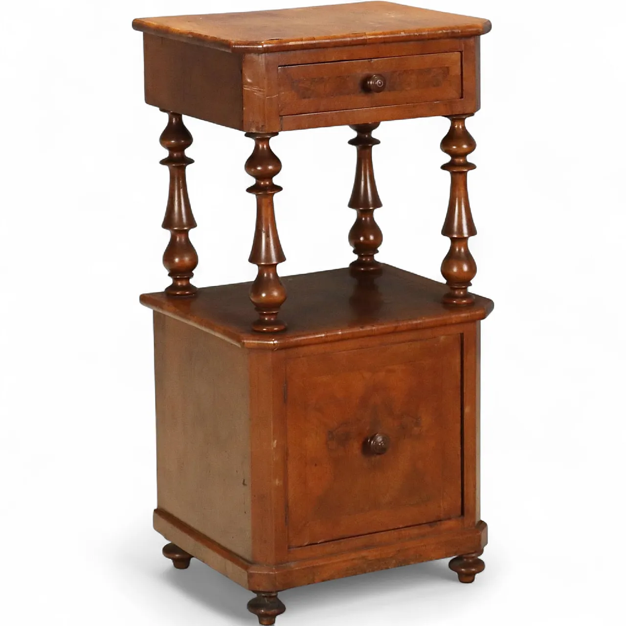 Louis Philippe bedside table in walnut, late 19th century 10