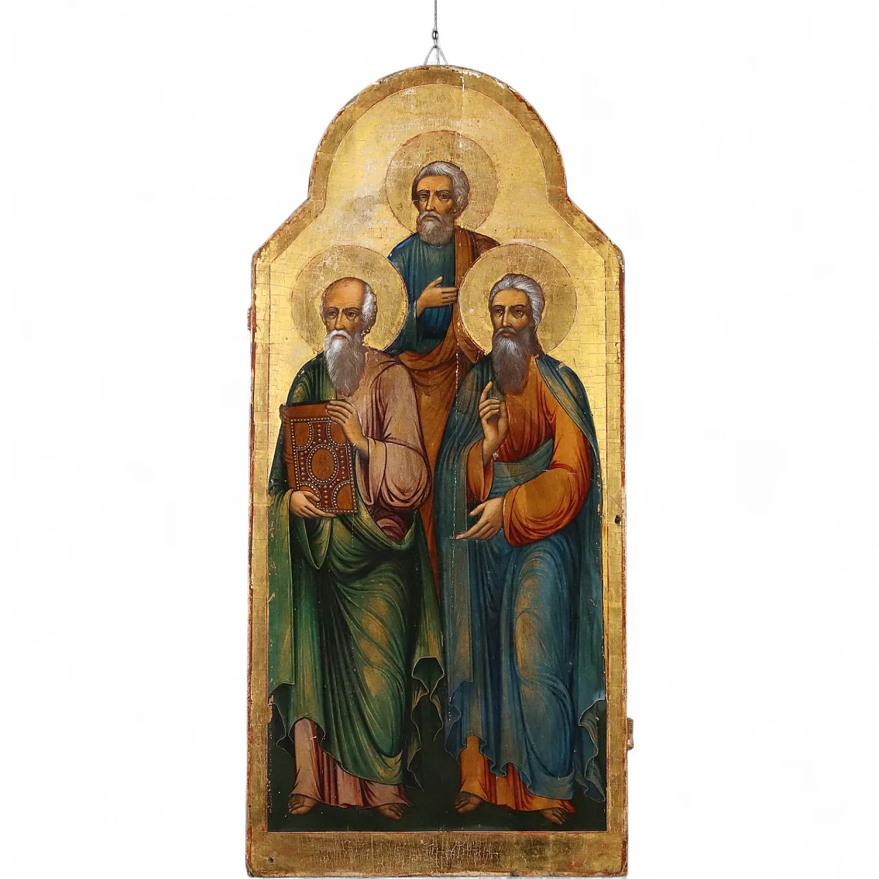 Russian icon with Three Saints, 19th century 11