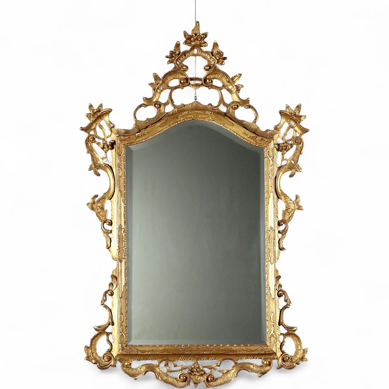 Specchiera in stile Barocchetto in legno dorato, '900 10
