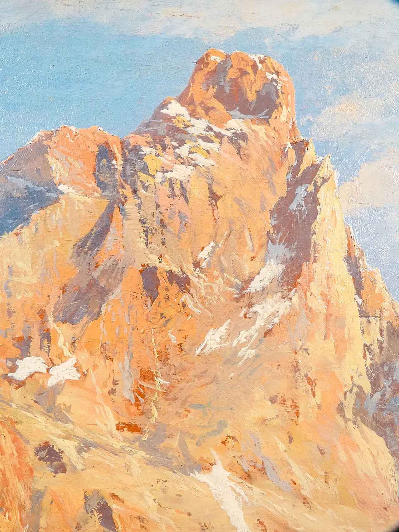 Il Cervino di Leonardo Roda, olio su tavola, primo '900 6