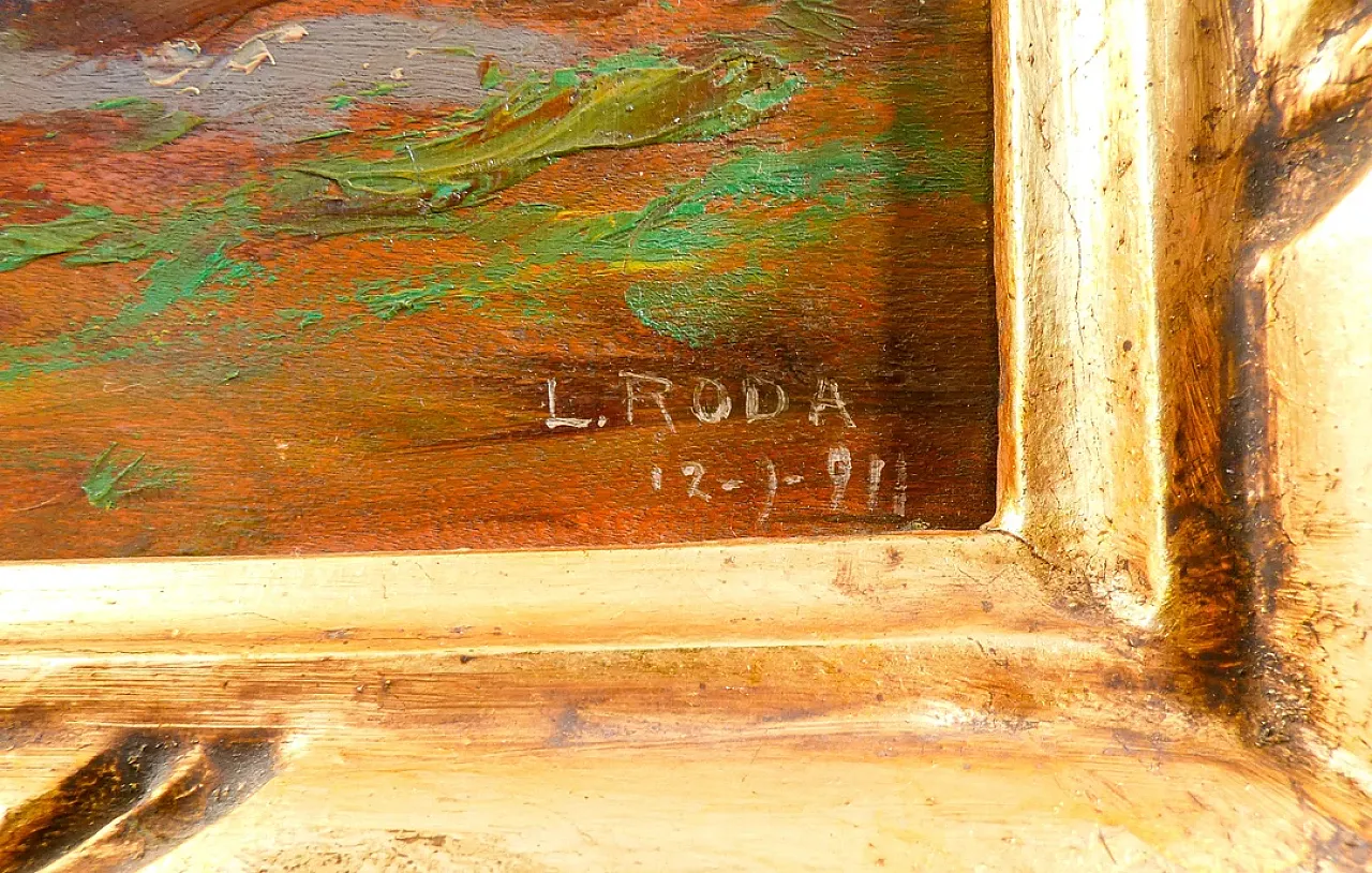 Il Cervino di Leonardo Roda, olio su tavola, primo '900 10
