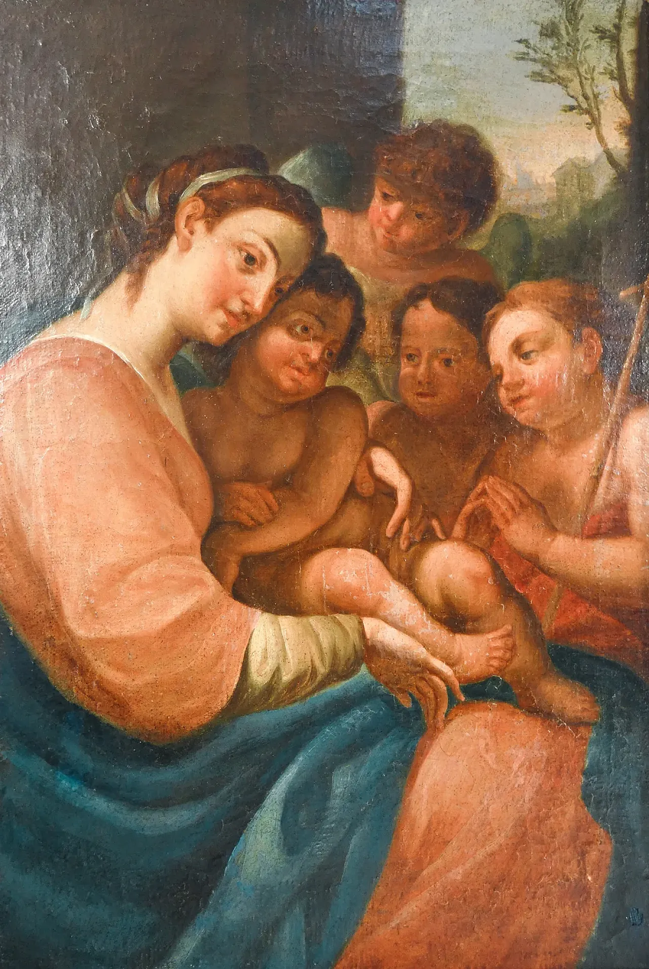 Maria Vergine, Gesù e Giovanni Battista, olio su tela, primo '800 2