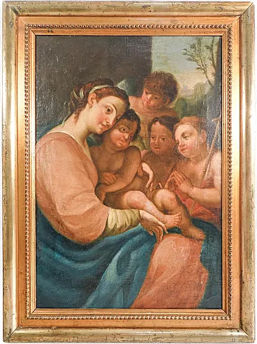 Maria Vergine, Gesù e Giovanni Battista, olio su tela, primo '800
