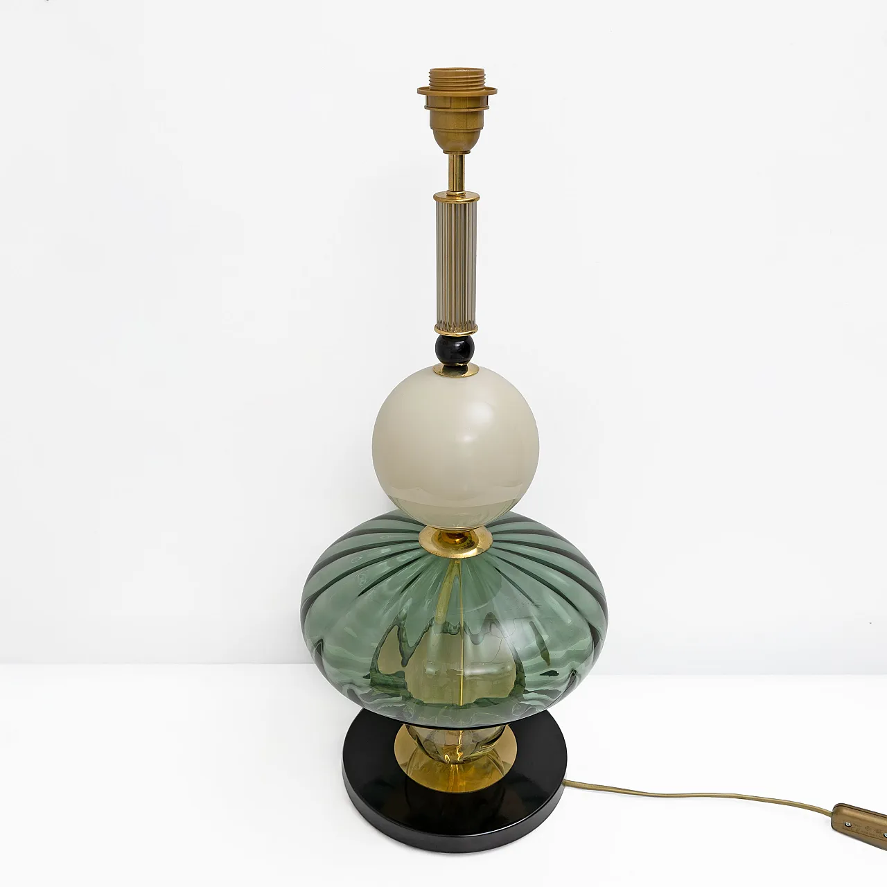 Pair of geometric table lamps in Murano glass, 2000s 4