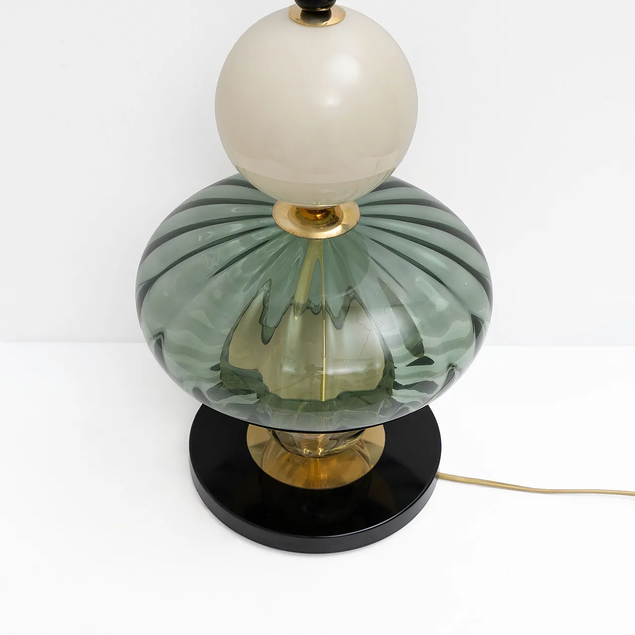 Pair of geometric table lamps in Murano glass, 2000s 5
