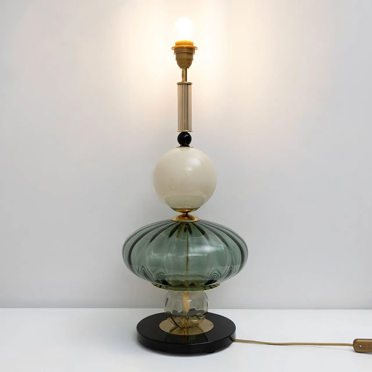 Pair of geometric table lamps in Murano glass, 2000s 6
