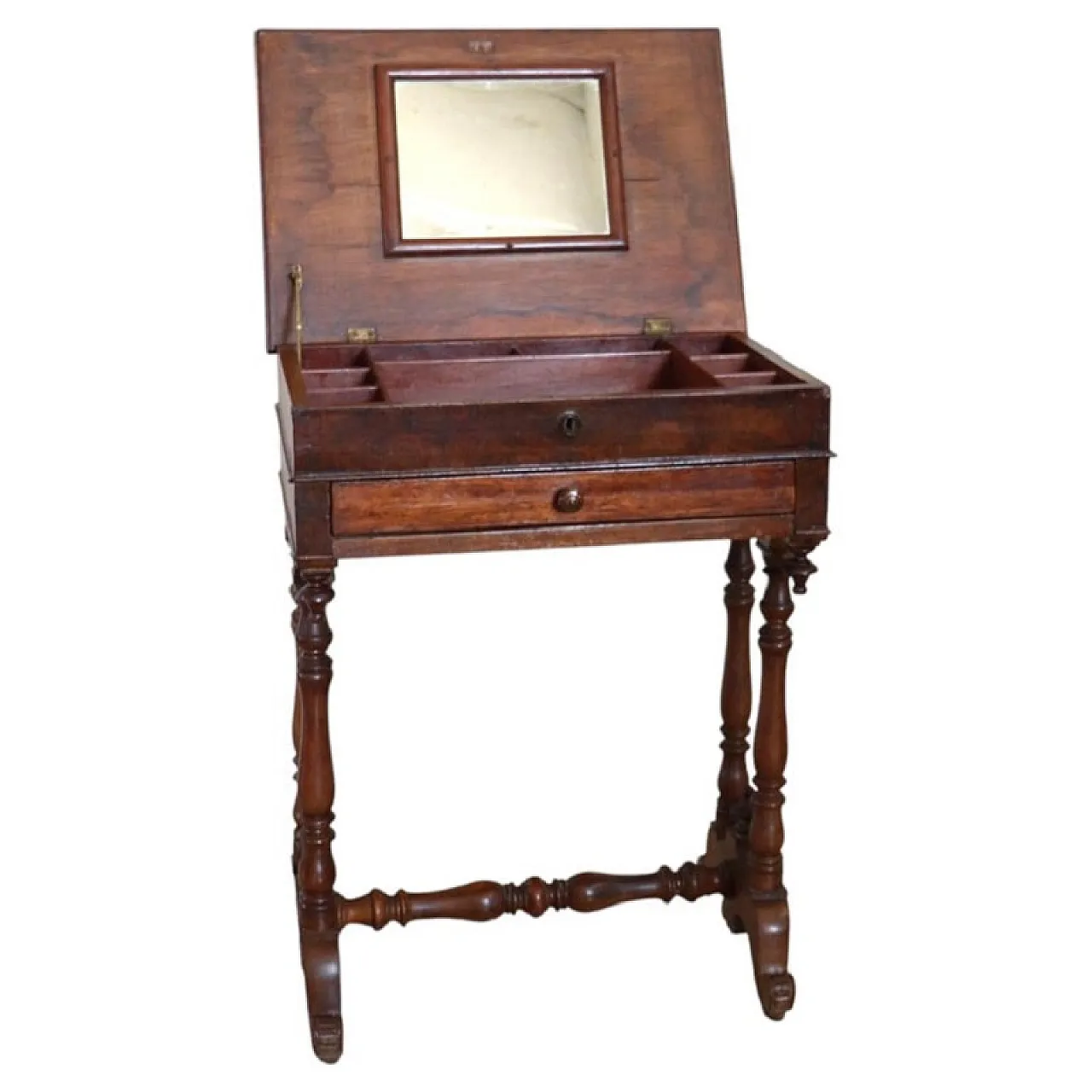 Antique walnut coffee table, 19th century 1