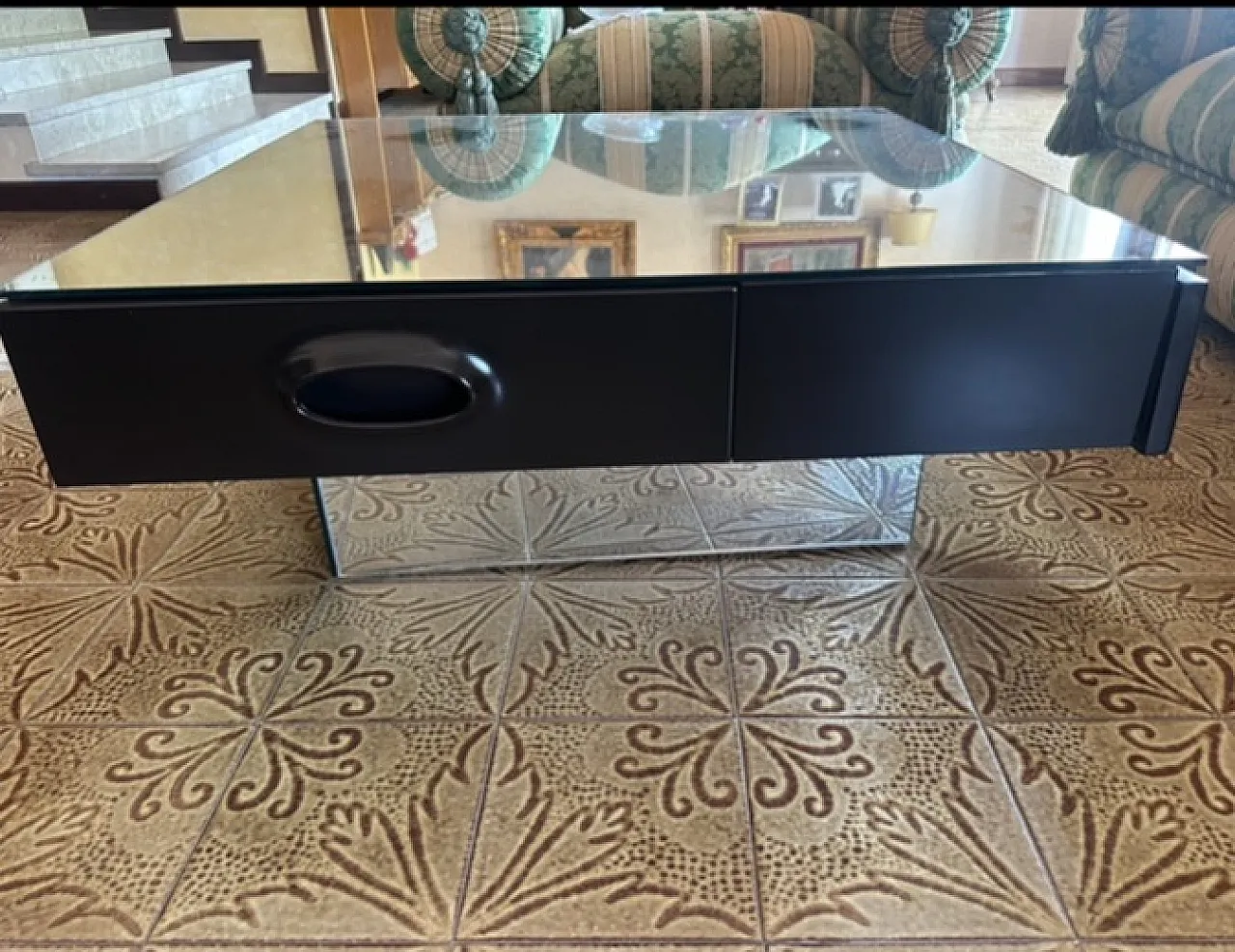 Swivel coffee table attr. to Willy Rizzo for Mario Sabot, 1970s 12
