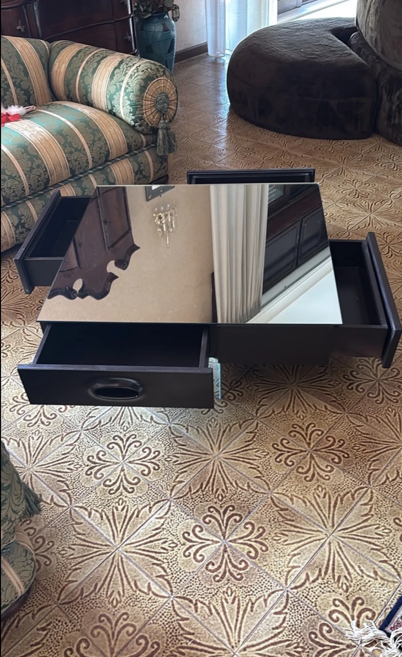 Swivel coffee table attr. to Willy Rizzo for Mario Sabot, 1970s 14