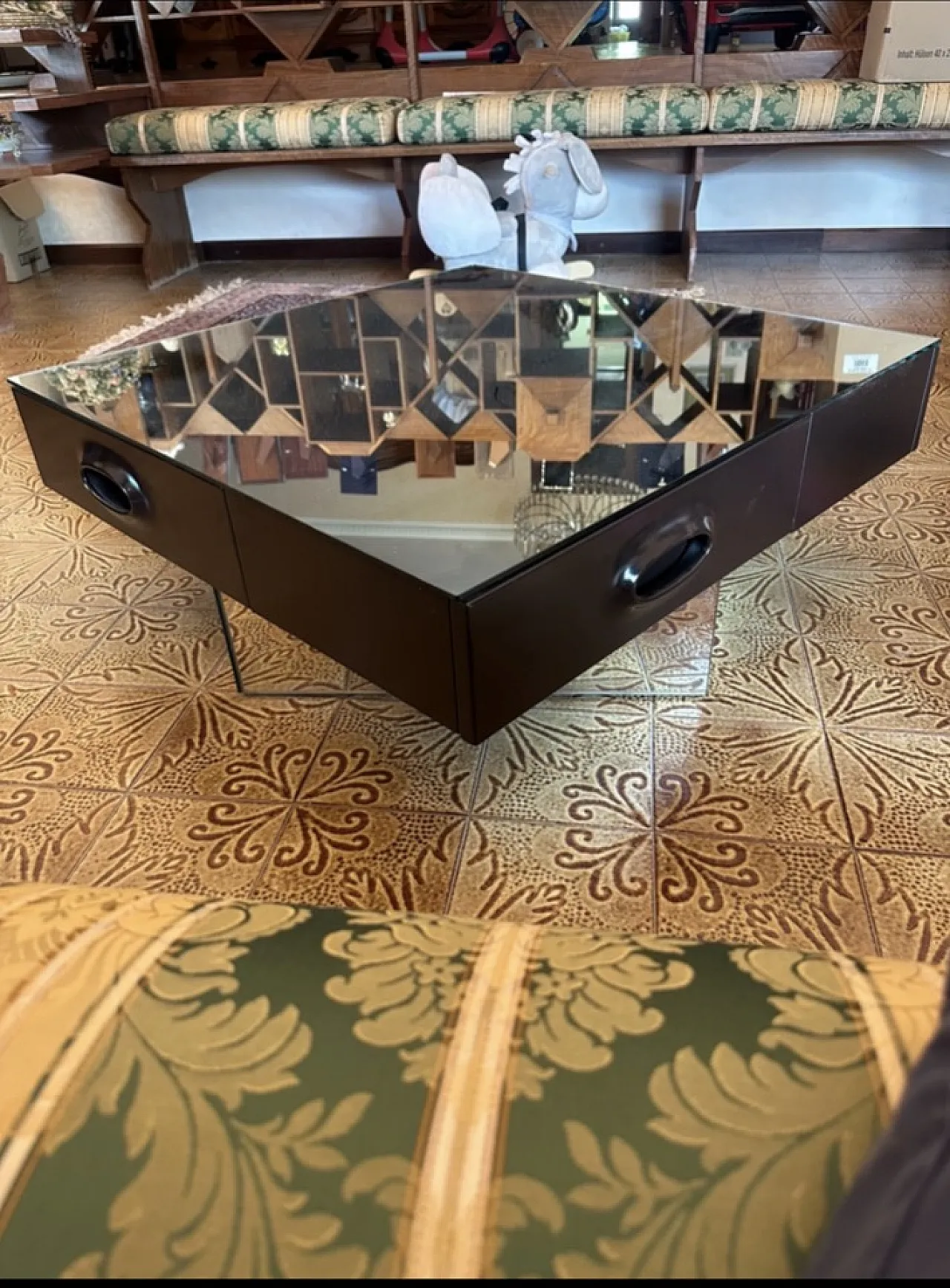 Swivel coffee table attr. to Willy Rizzo for Mario Sabot, 1970s 22