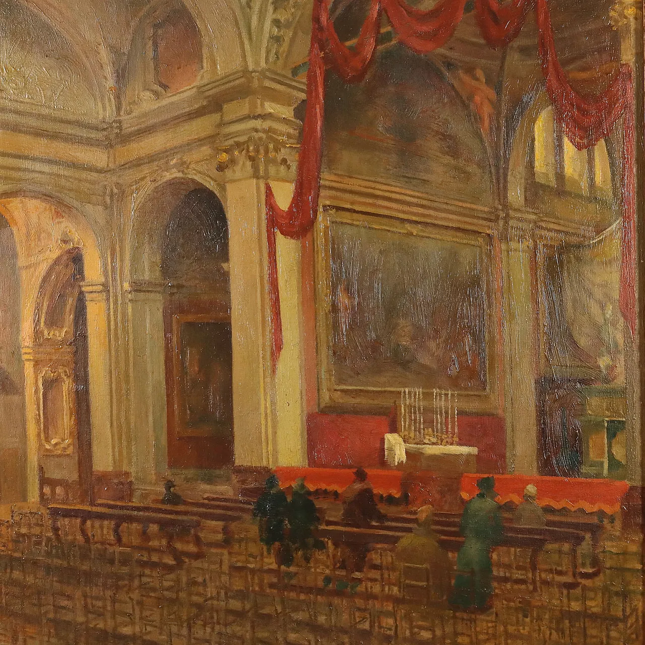 Interior painting of the Church of San Marco in Milan, 19th century 3