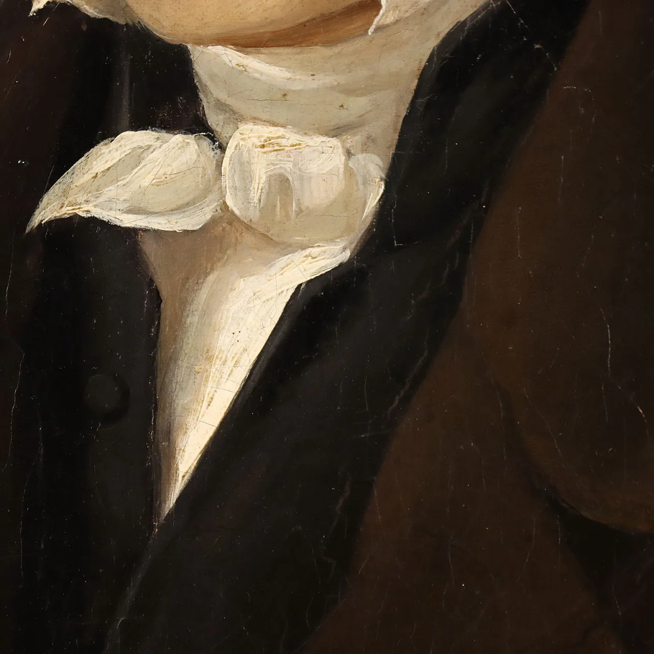 Painting with Male Portrait, oil on canvas, 19th century 6