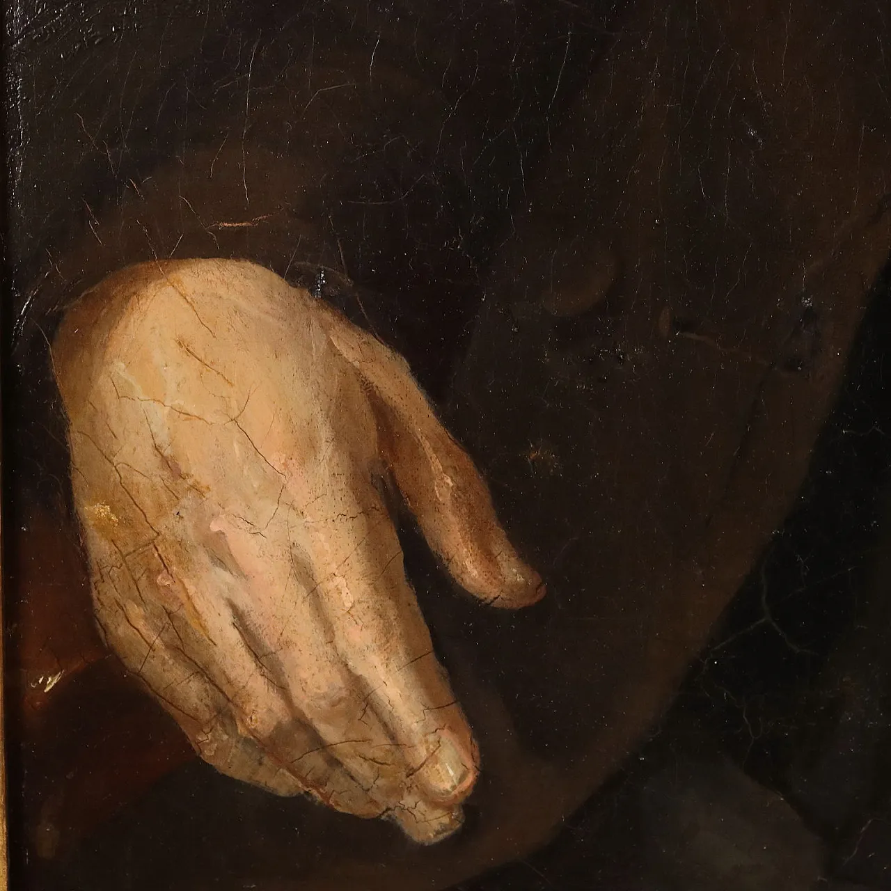 Painting with Male Portrait, oil on canvas, 19th century 7