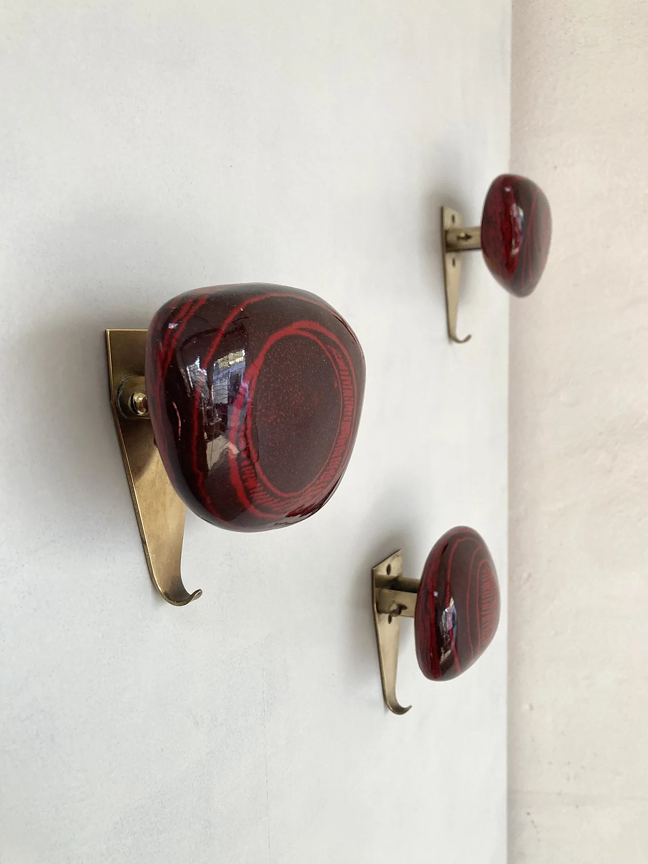 3 Ceramic coat racks, 1950s 1
