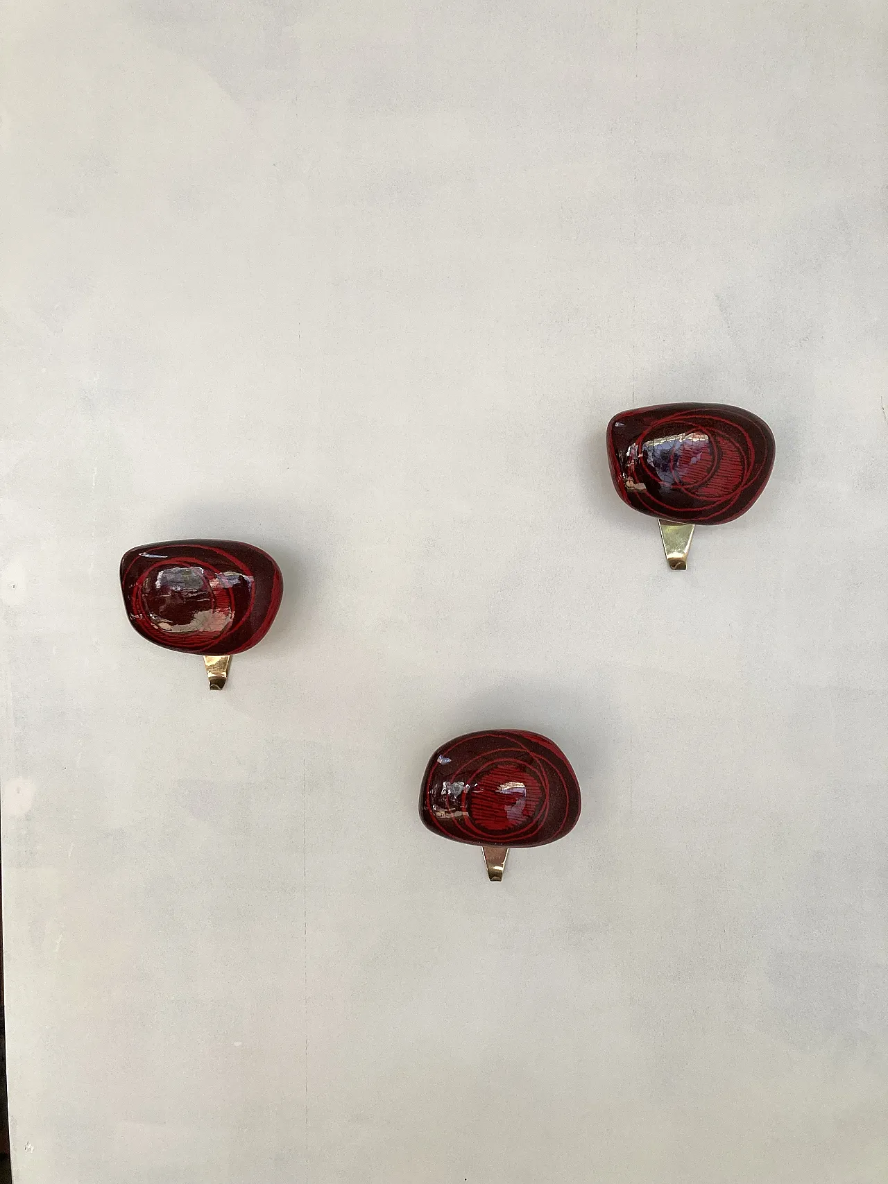 3 Ceramic coat racks, 1950s 2