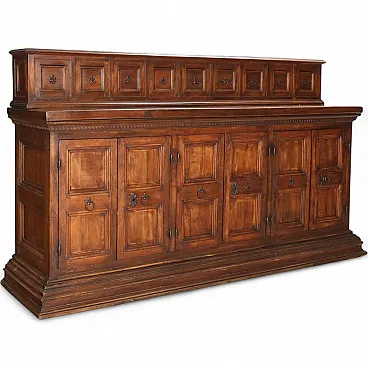 Credenza in stile Barocco in noce e pioppo, '900